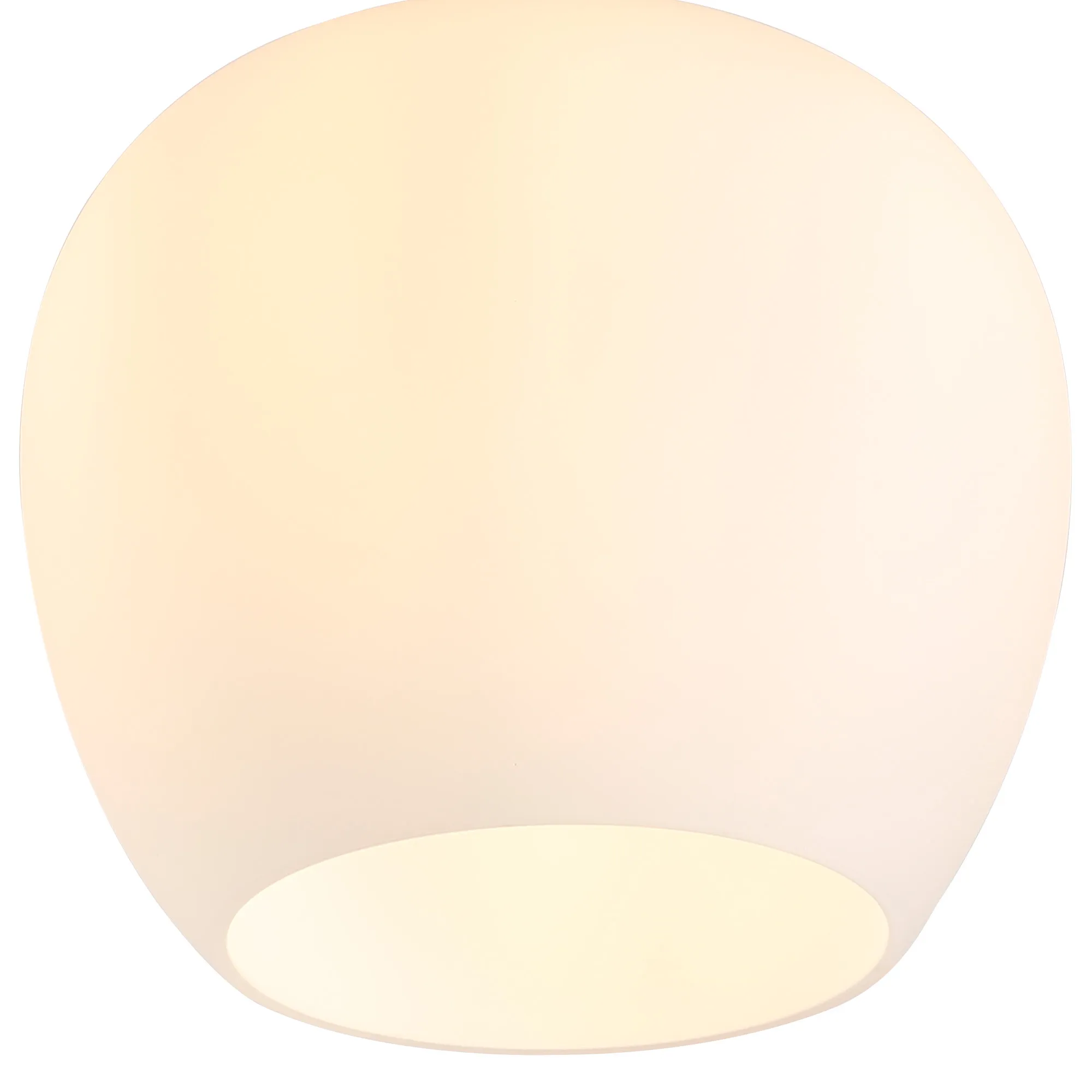 Cawdor Flush Fitting; 1 Light E27; Satin Nickel/Opal Wine Glass DK1129  Deco Cawdor